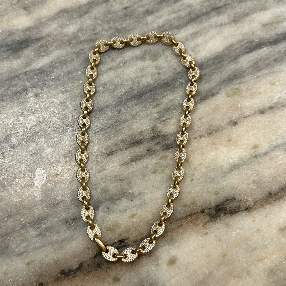 Gold plated chunky fashion necklace